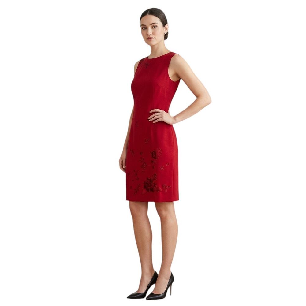 Moschino Cheap and Chic Red Embroidered Accent Sleeveless Mini Dress, US6/IT40